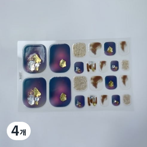 블루코지 패디팁 스티커 대비 발꾸미기, 4개, Type 12