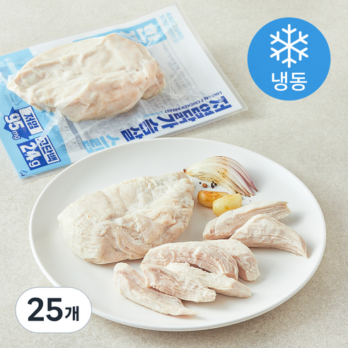 한끼통살 닭가슴살 저염 스팀 (냉동), 100g, 25개, 1개입