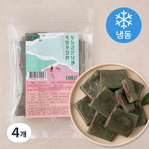 더바른 쑥팥앙꼬절편 (냉동), 500g, 4개