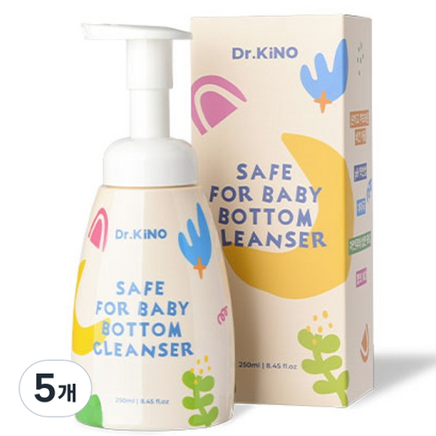 닥터키노 안전한 아기 엉덩이 클렌저, 5개, 250ml