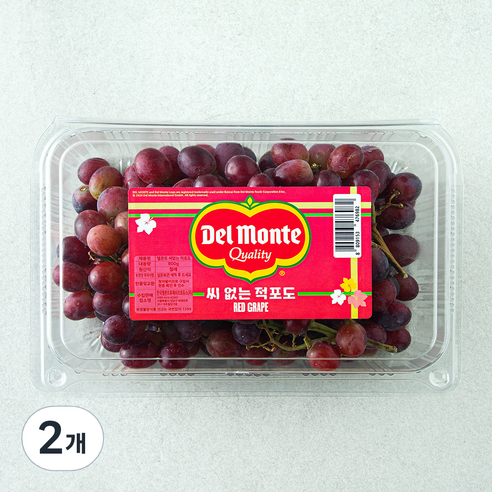 델몬트 칠레산 씨없는 적포도, 2개, 800g