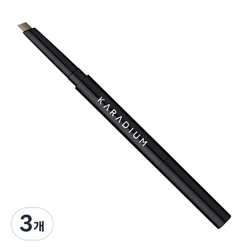카라디움 플랫 아이브로우 오토펜슬 0.3 g, 4호 그레이브라운, 3개
