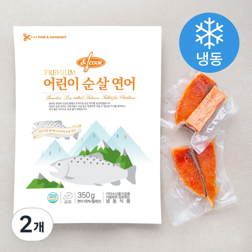 앤쿡 어린이 순살 연어 (냉동), 350g, 2개