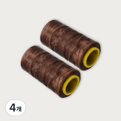 가죽공예 왁스실 초사용 1mm x 220m, 다크브라운, 4개