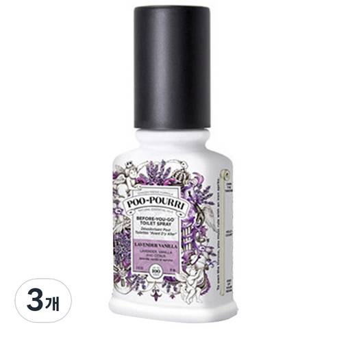 푸푸리 화장실탈취제 라벤더 바닐라 4oz, 118ml, 3개