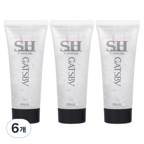 갸스비 수퍼하드 스타일링 헤어젤, 200g, 6개