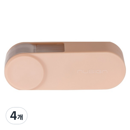 누사인 스윙 접이식 회전형 수정테이프 5mm x 6m, 피치핑크, 4개