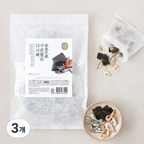 어식백세 구운멸치 다시팩, 16g, 5개입, 3개