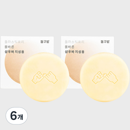 동구밭 지성용 샴푸바, 6개, 100g