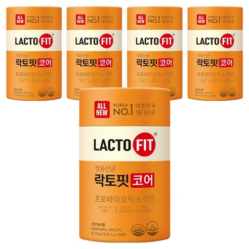 락토핏 코어 유산균 60p, 120g, 5개