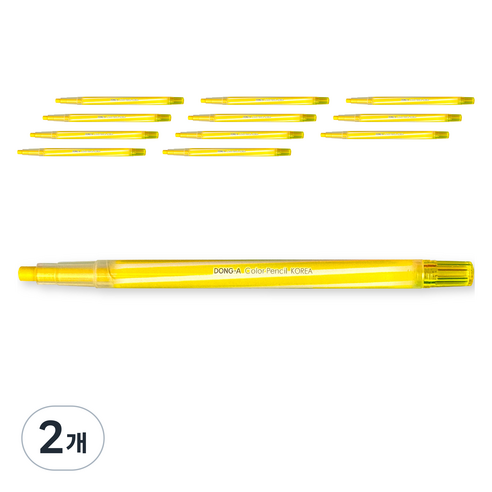 동아 샤프식 색연필 05 노랑 12p, 2개, 1색