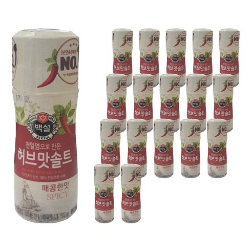 백설 허브맛솔트 매콤한맛, 55g, 18개