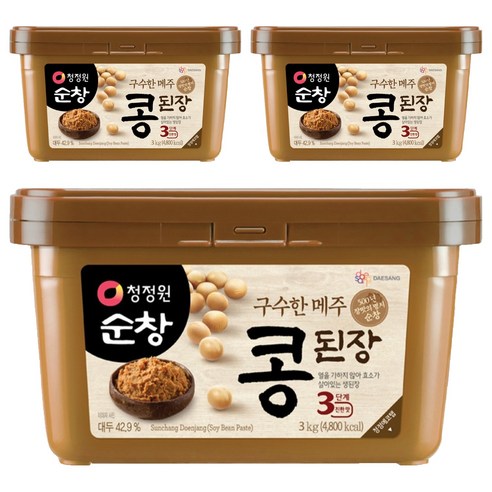 청정원순창 콩된장, 3kg, 3개