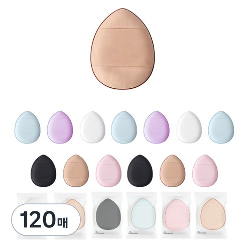 떼루와 초밀착 미니 퍼프 물방울 에어 쿠션 개별포장, 120개, 랜덤발송