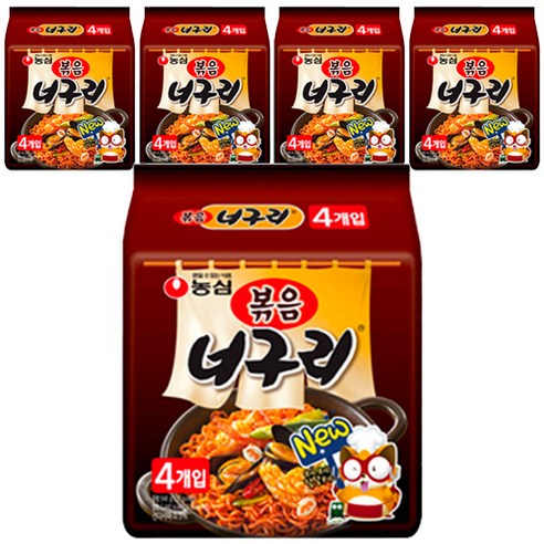 농심 볶음 너구리, 137g, 20개