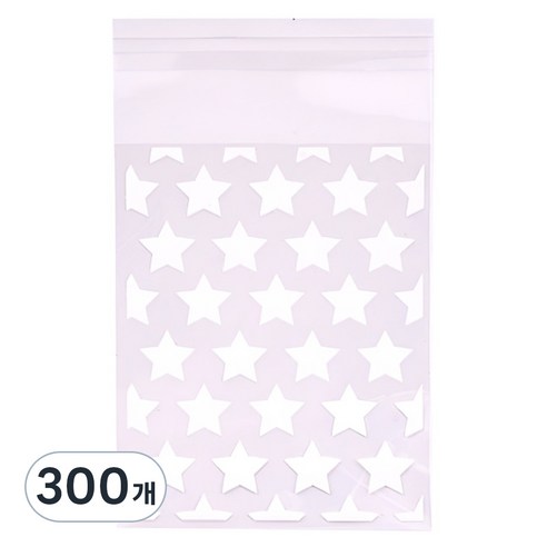 올하이 포카 포장 용품 스타 포토카드 스티커 슬리브 포장봉투 8 x 13 cm, 300개, 스타화이트