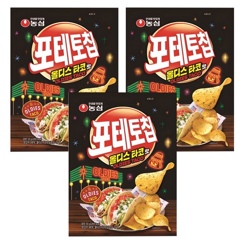 포테토칩 올디스타코맛, 50g, 3개