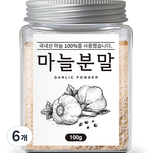 마늘 분말, 6개, 100g