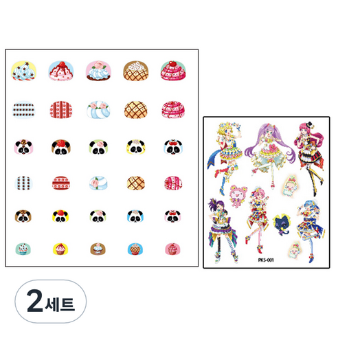 크리스킨드 유아용 네일스티커 캐릭터 + 타투스티커 랜덤 발송, RKS001, 3세트