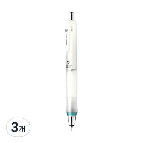 제브라 델가드GR 점보 그립 샤프펜슬 화이트, 0.5mm, 3개