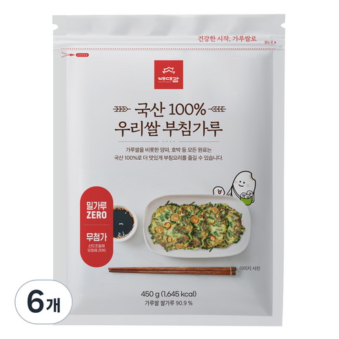 배대감 우리쌀 부침가루, 450g, 6개