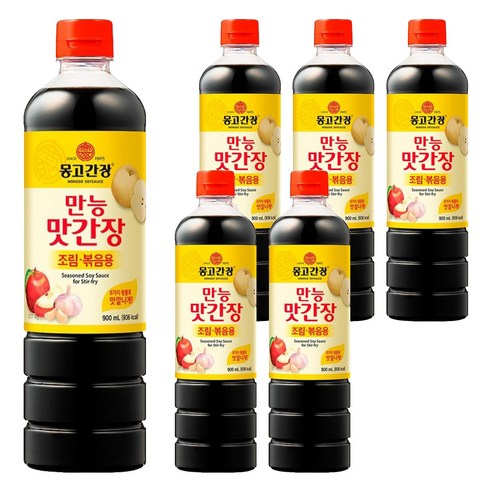 몽고간장 맛간장 조림 볶음용 만능간장, 900ml, 6개