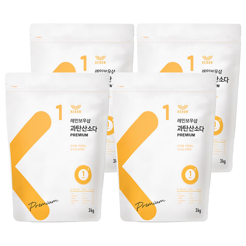 레인보우샵 과탄산소다 프리미엄, 3kg, 4개