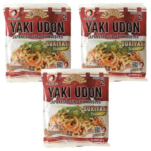 오타후쿠 야끼우동 스키야키 맛 2인분, 3개, 420g