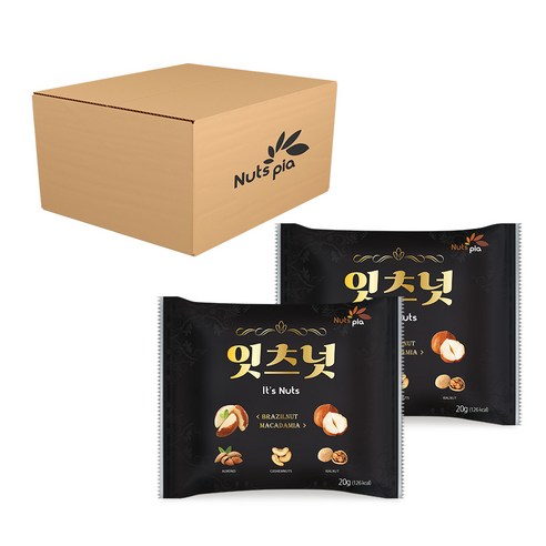 넛츠피아 잇츠넛 하루견과, 20g, 60개