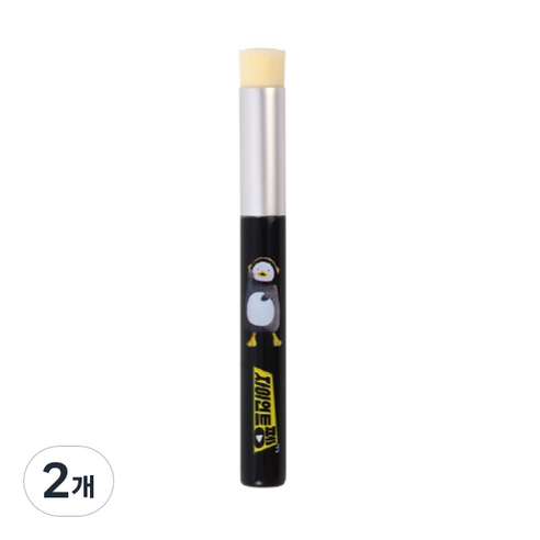 펭수 펭펭코 모공 브러쉬, 블랙, 2개
