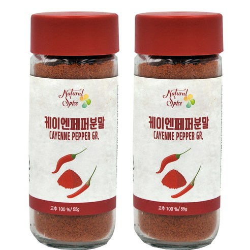 내츄럴스파이스 케이엔페퍼분말, 55g, 2개