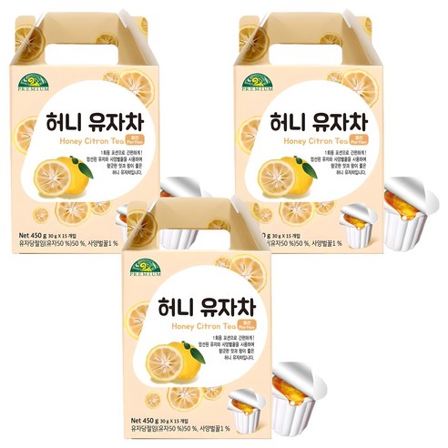 오가닉스토리 허니 유자차, 30g, 15개입, 3개