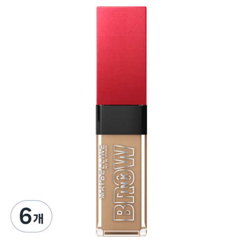 메이블린 3D 브로우 젤 마스카라 6ml, 6개, 크림토피