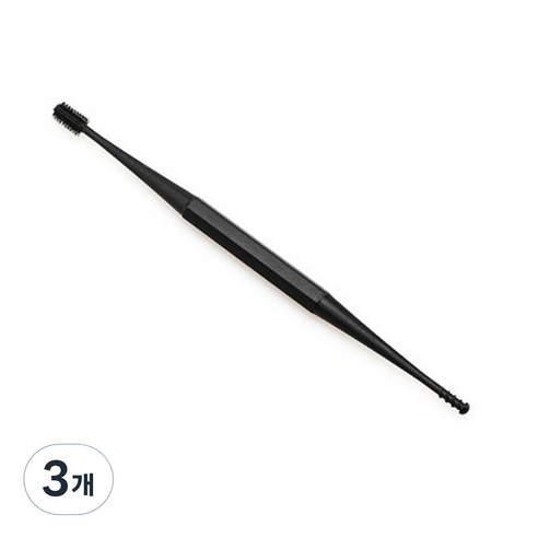 만물마켓 실리콘 듀얼팁 귀이개 블랙, 1개입, 3개