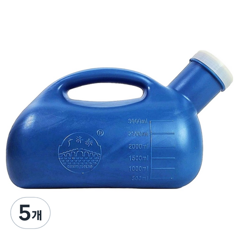 영그린 남성용 휴대용 간이 소변통, 블루, 5개
