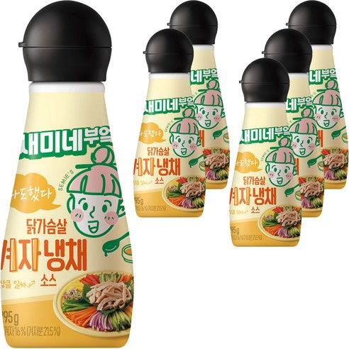 새미네부엌 닭가슴살 겨자냉채 소스, 295g, 6개