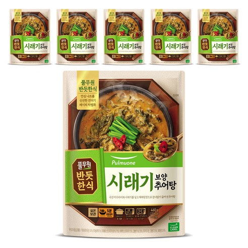 풀무원 반듯한식 시래기 보양 추어탕, 460g, 6개