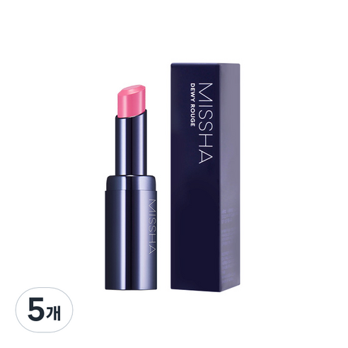 미샤 듀이 루즈 립스틱 3.3g, PK02 로즈제라늄, 5개