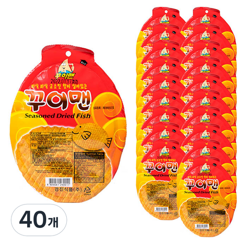꾸이맨 어포스낵 10개입, 30g, 40개