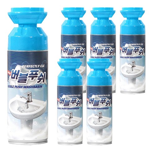 버블푸쉬 배수구 세면대 클리너, 6개, 250g