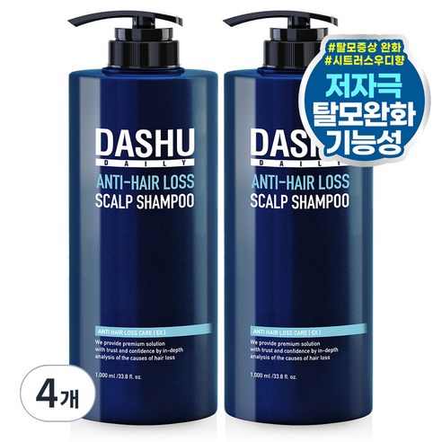 다슈 데일리 한방 두피 골드 샴푸 EX, 1L, 4개