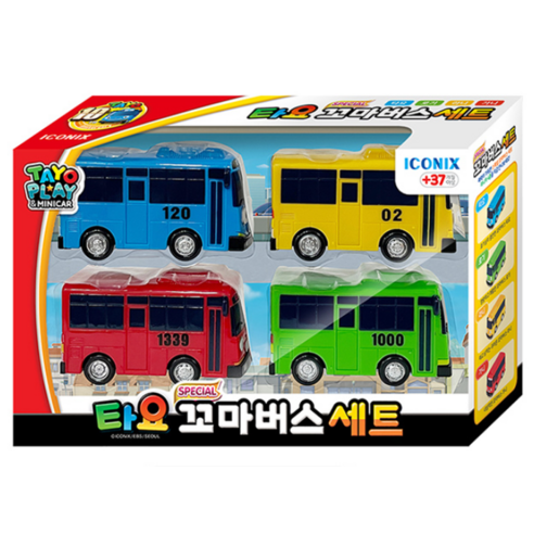 타요 버스 4종 세트, 우리 아이 상상력과 행복을 굴려봐요!