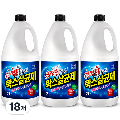 생활공식 강력한 표백 락스살균제, 2L, 18개