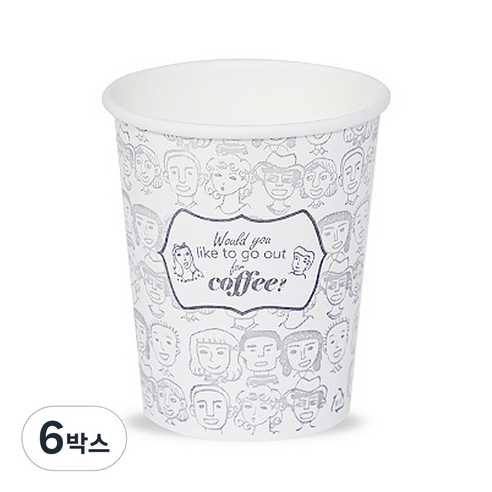 더빈썸 종이컵 피플 300ml, 100개입, 6개
