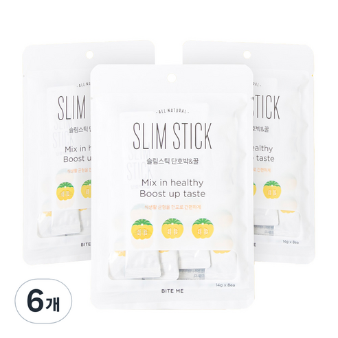 바잇미 반려동물 슬림스틱 간식 8p, 단호박 + 꿀 혼합맛, 12g, 6개