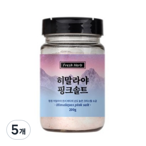 신선약초 히말라야 핑크솔트, 200g, 5개