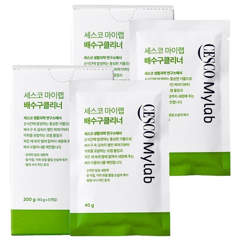 세스코마이랩 배수구 클리너 40g 5개입, 200g, 2개