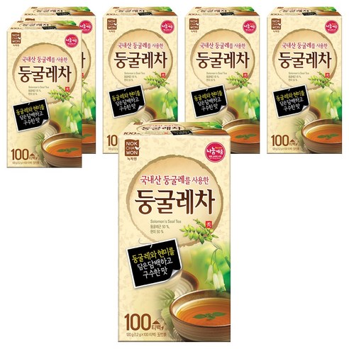 녹차원 둥굴레차, 1.2g, 100개입, 6개