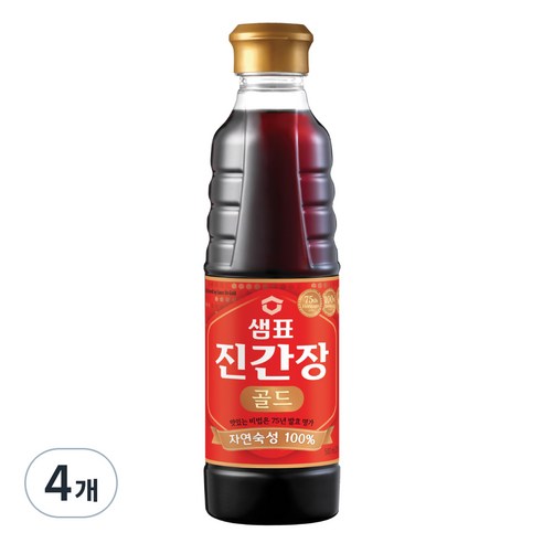 샘표 진간장 골드, 4개, 500ml
