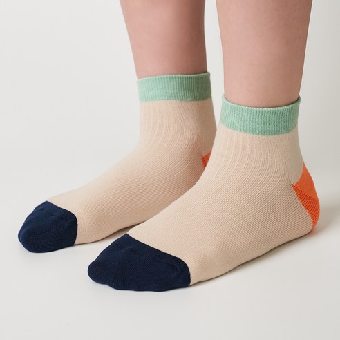 우리 아이 발에 행복을! GGRN 컬러 믹스 스니커즈 발목 양말 세트